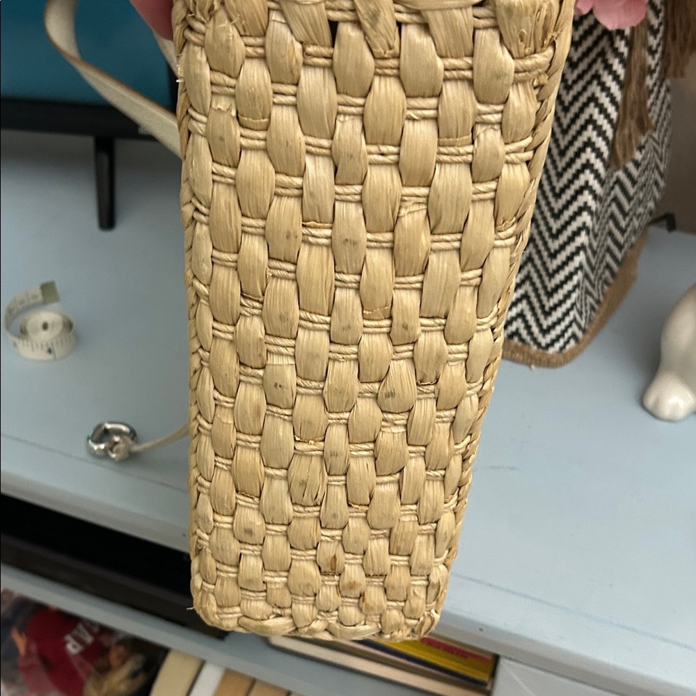 Brighton Cream and Tan Woven Tote - Picture 14 of 16